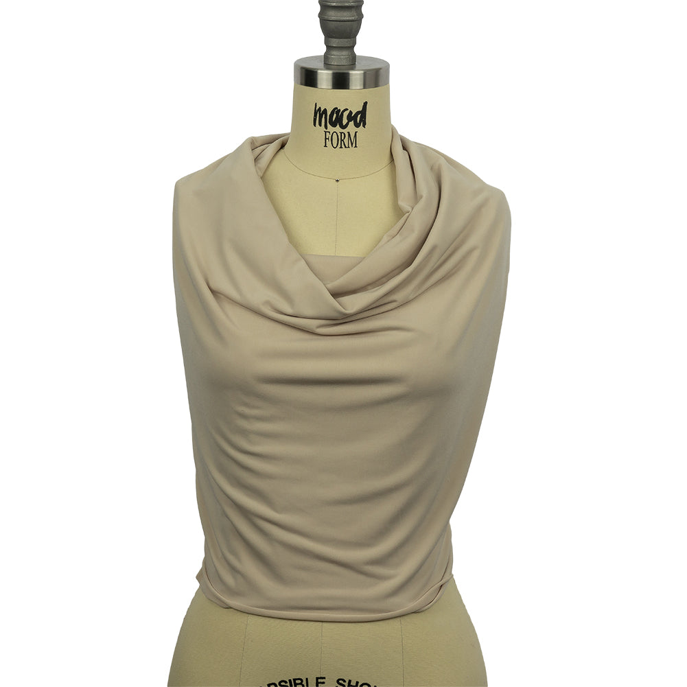 Stretch Polyester ITY Jersey - Nude - Isadora Collection - Drape