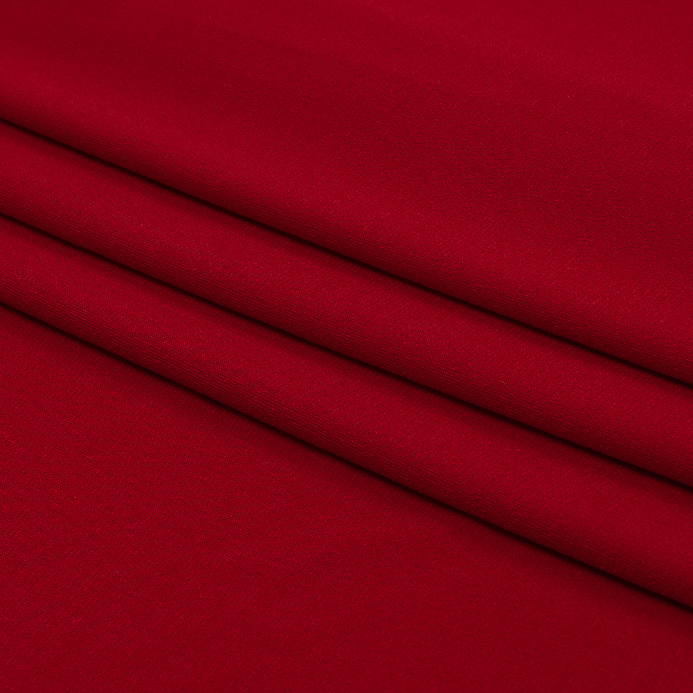 Stretch Polyester ITY Jersey - Tango Red - Isadora Collection - Folded