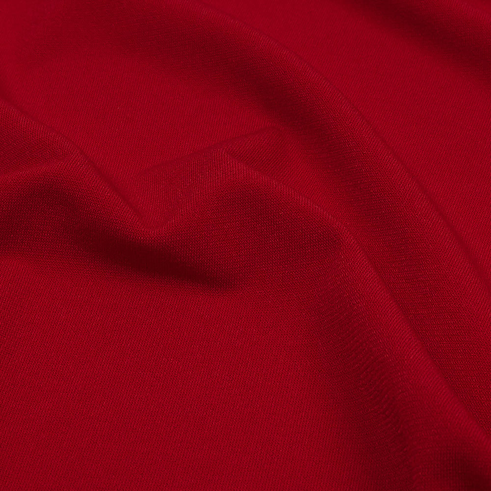 Stretch Polyester ITY Jersey - Tango Red - Isadora Collection - Detail