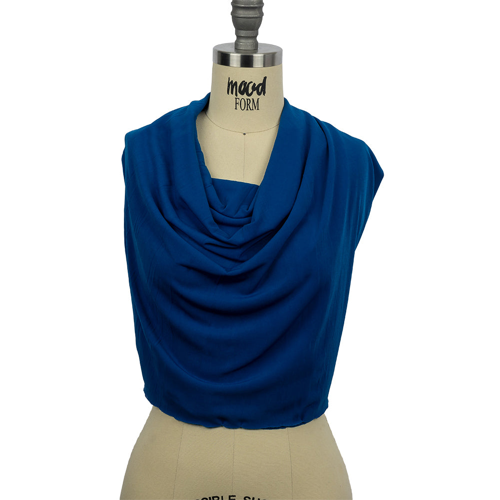 Stretch Polyester ITY Jersey - Royal Blue - Isadora Collection - Drape