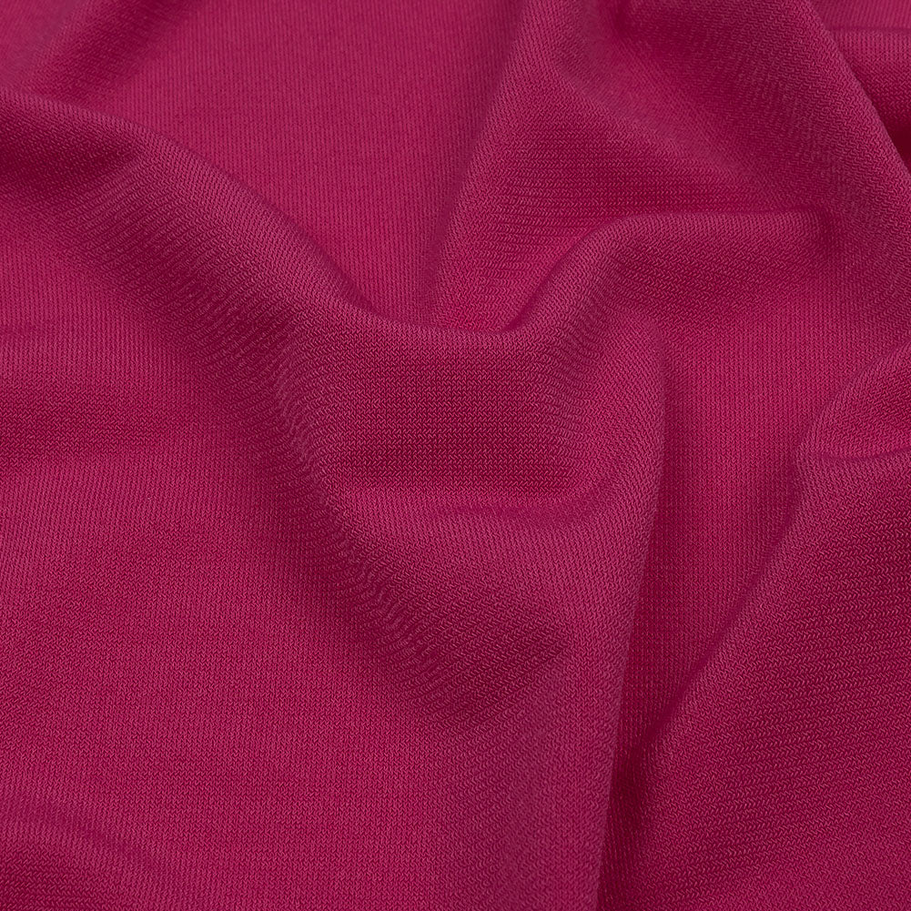Stretch Polyester ITY Jersey - Fuchsia - Isadora Collection - Detail