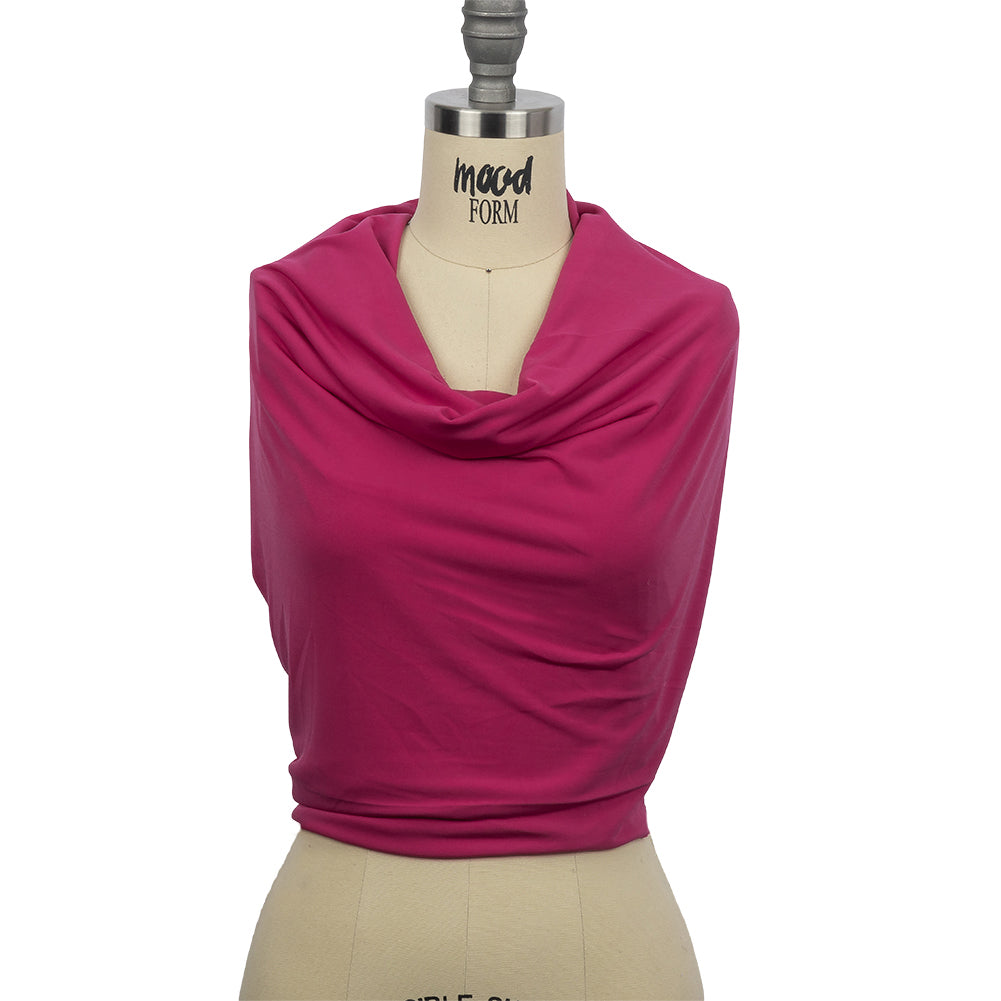 Stretch Polyester ITY Jersey - Fuchsia - Isadora Collection - Drape