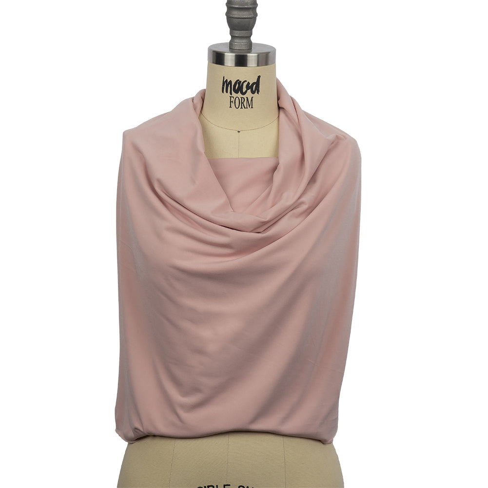 Stretch Polyester ITY Jersey - Silver Pink - Isadora Collection - Drape
