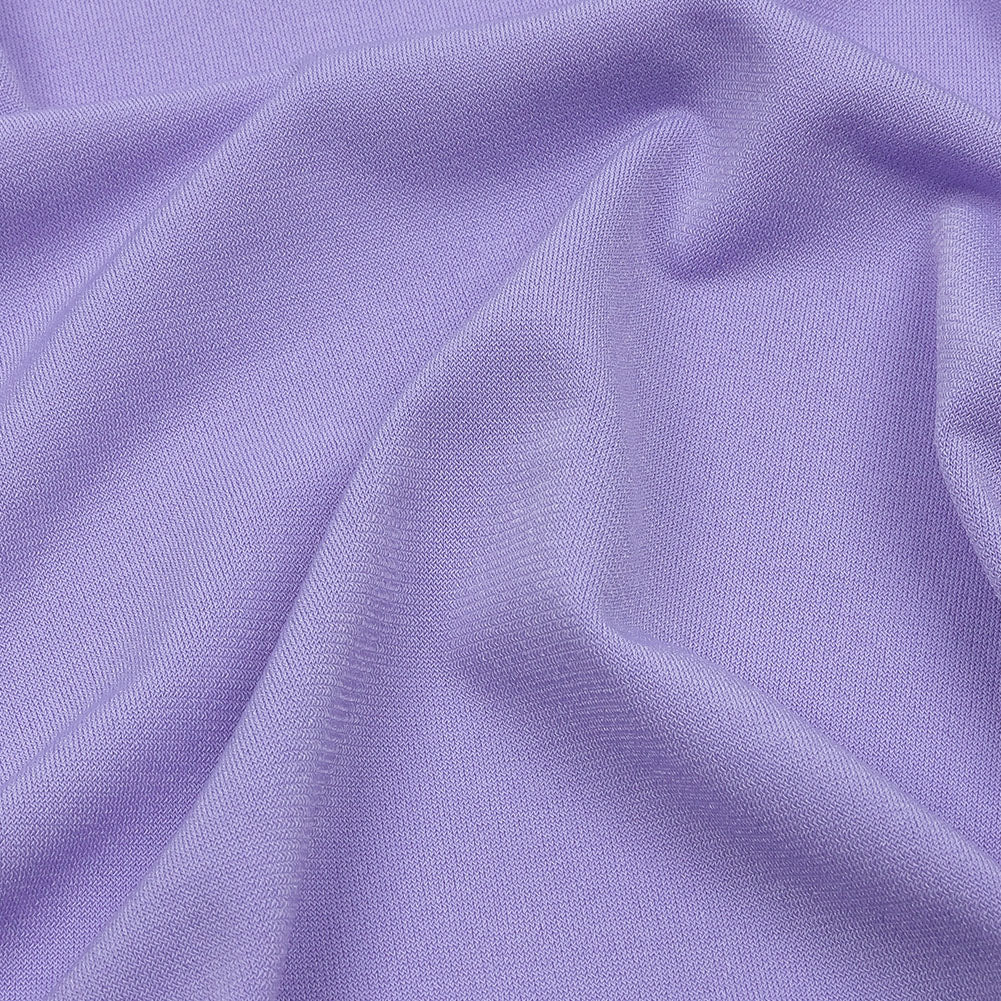 Stretch Polyester ITY Jersey - Lilac - Isadora Collection - Detail