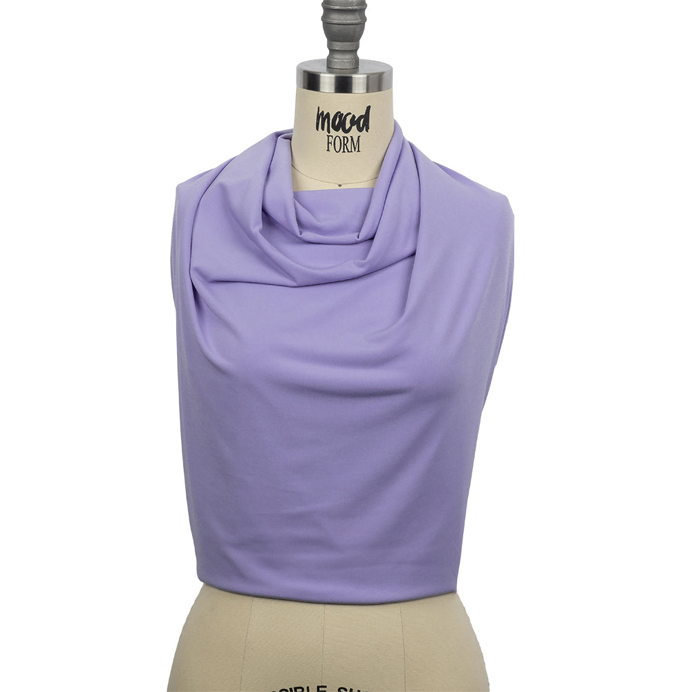 Stretch Polyester ITY Jersey - Lilac - Isadora Collection - Drape