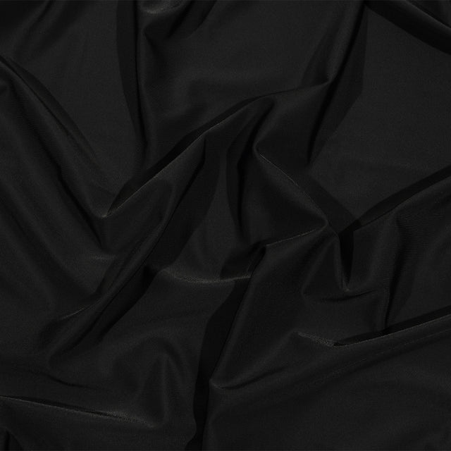 Recycled Swimwear Tricot, UV Protective - Nero - Santorini Plus Collection