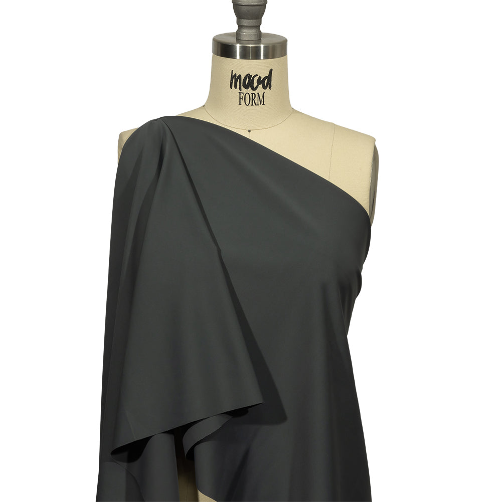 Recycled Swimwear Tricot, UV Protective - Anthracite - Santorini Plus Collection - Drape