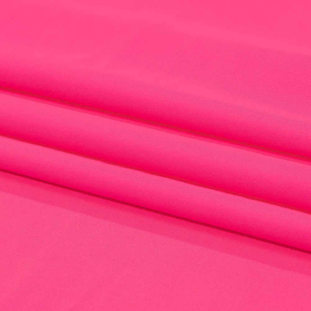 Recycled Swimwear Tricot, UV Protective - Shocking Pink - Santorini Plus Collection - Folded