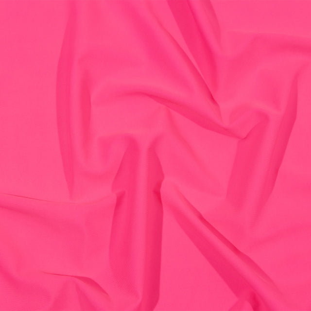 Recycled Swimwear Tricot, UV Protective - Shocking Pink - Santorini Plus Collection