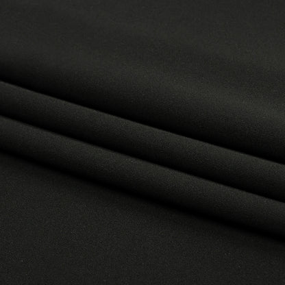 Black Onyx Polyester Interlock Knit Folded