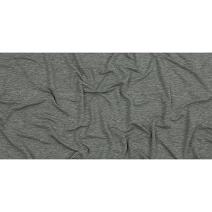 Heathered Gray Lightweight Stretch Recycled Polyester French Terry Full