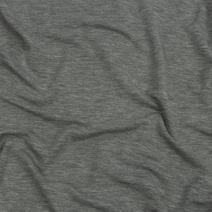 Heathered Gray Lightweight Stretch Recycled Polyester French Terry