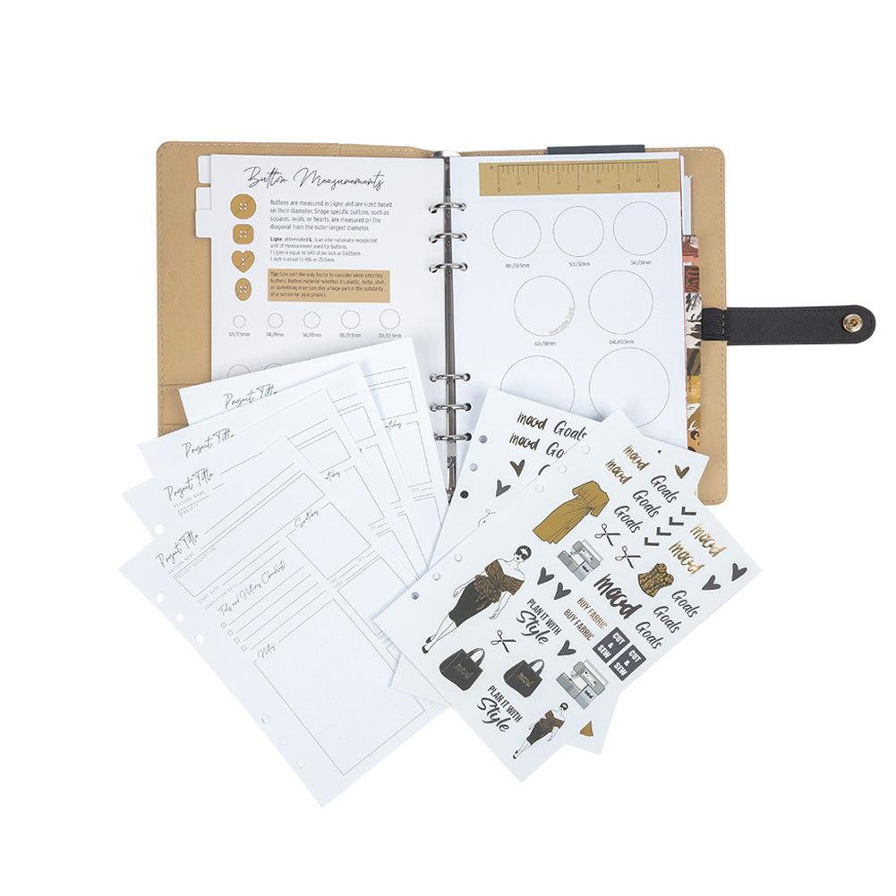 Mood Designer Sewing Planner - 5.875" x 8.25", A5, Undated - Folded