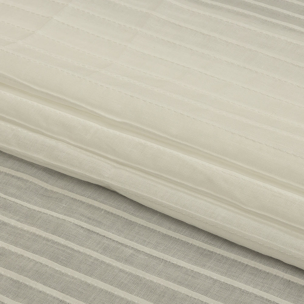 Famous Australian Designer White Pintucked Cotton Lawn Folded