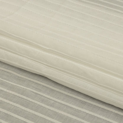 Famous Australian Designer White Pintucked Cotton Lawn Folded
