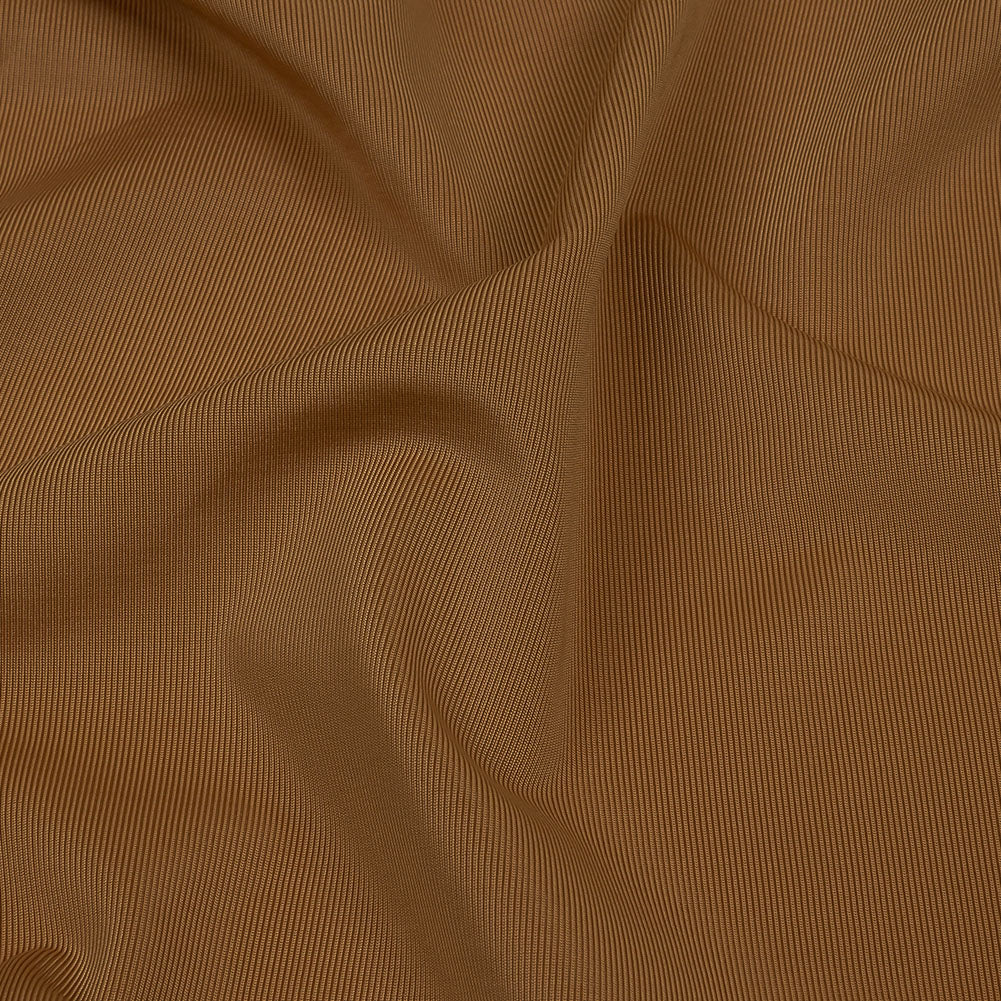 Famous Australian Designer Caramel Stretch Polyester Jersey - Detail