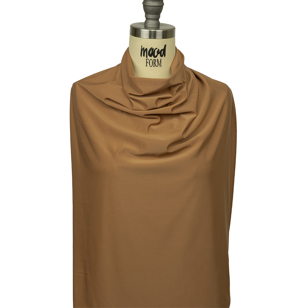 Famous Australian Designer Caramel Stretch Polyester Jersey - Drape
