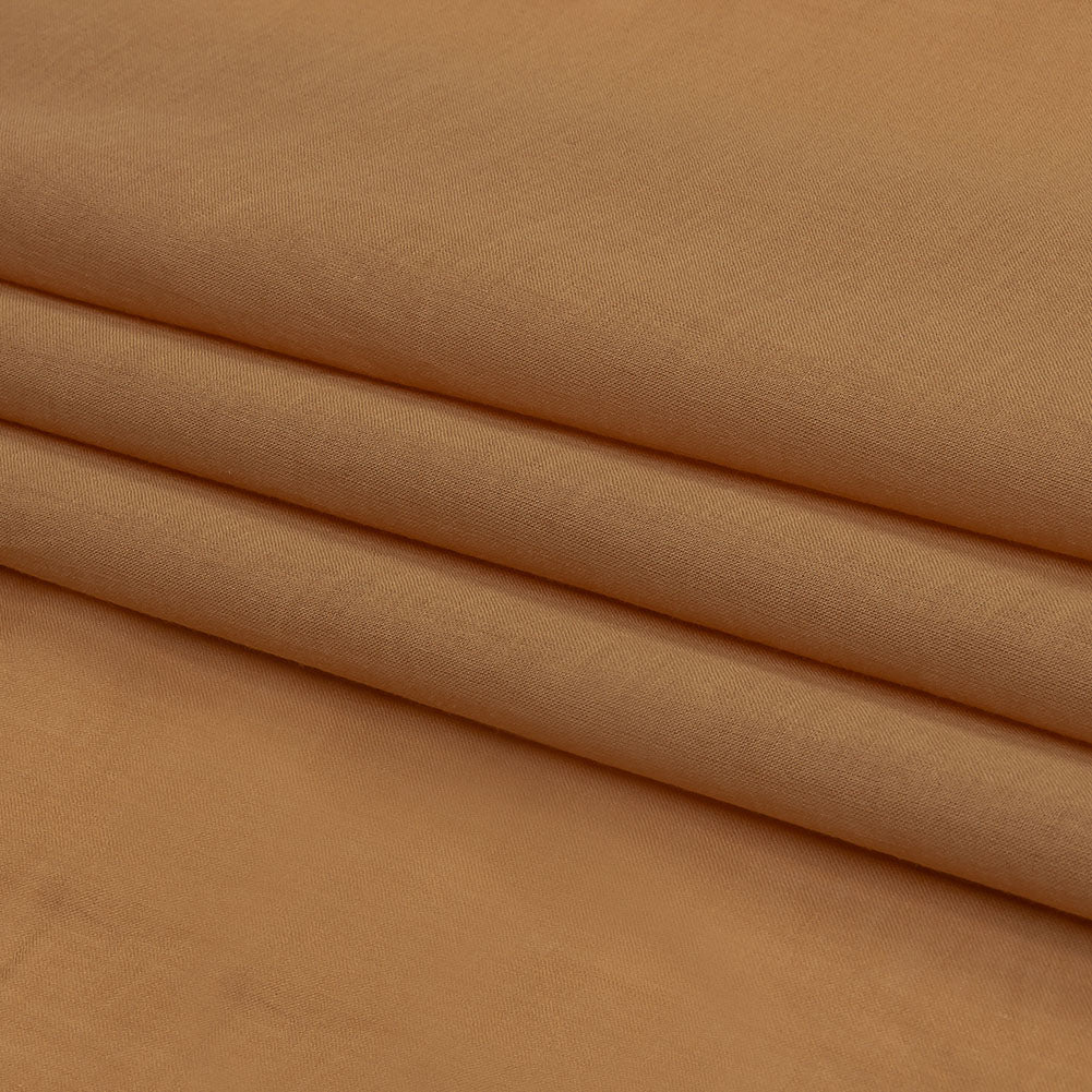 Famous Australian Designer Tan Cotton Voile - Folded