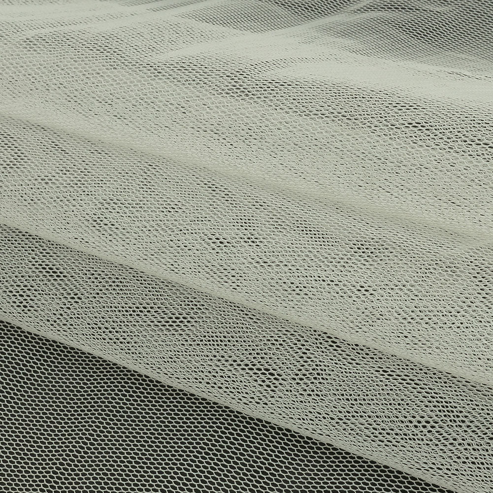 Famous Australian Designer White Stiff Polyester Tulle Folded