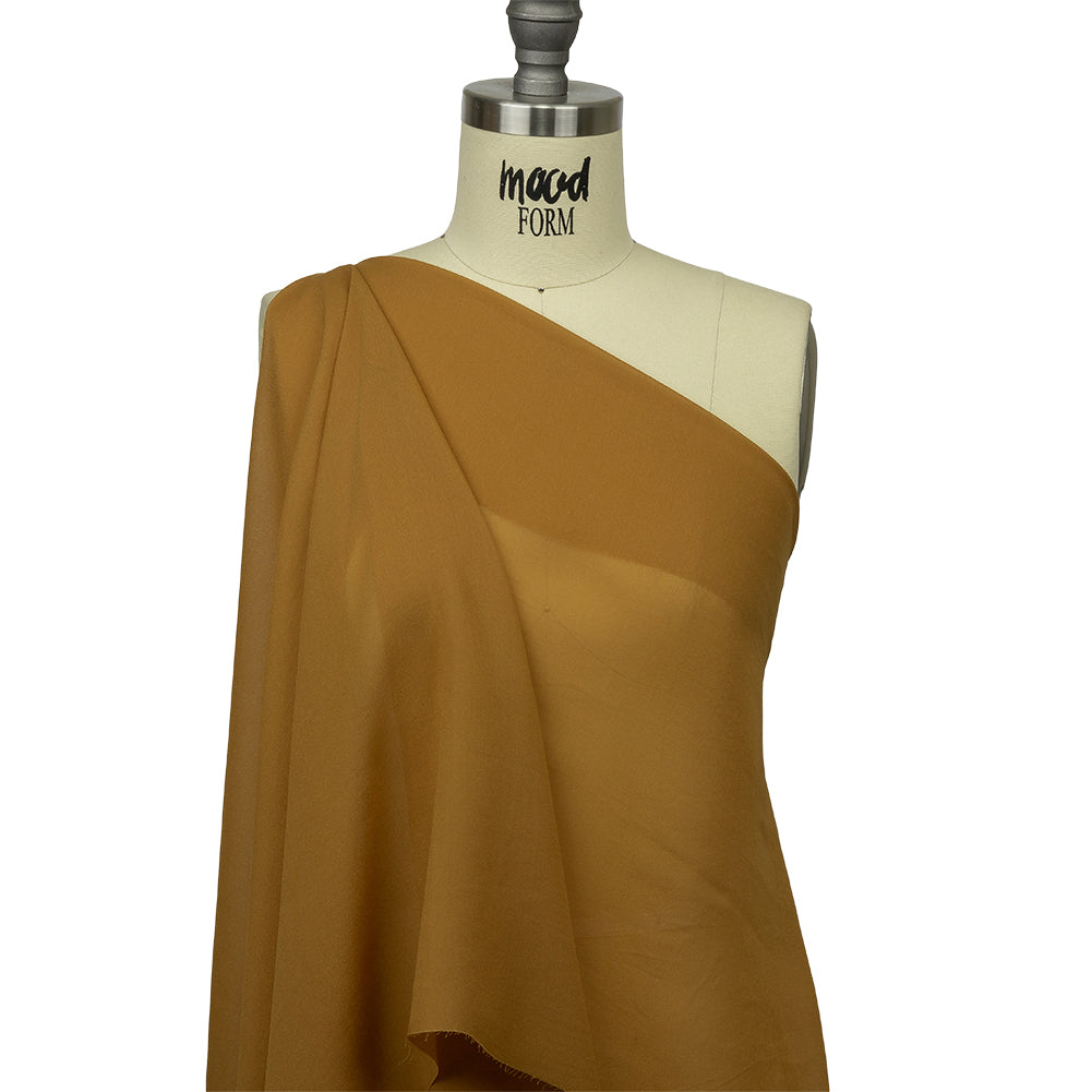 Famous Australian Designer Butterscotch Viscose Georgette Lining Drape