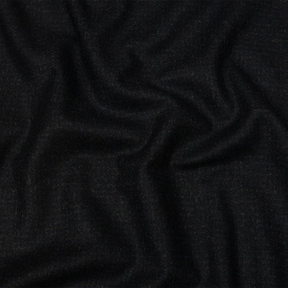 Famous Designer Navy and Black Subtle Plaid Felted Wool Heavyweight Suiting