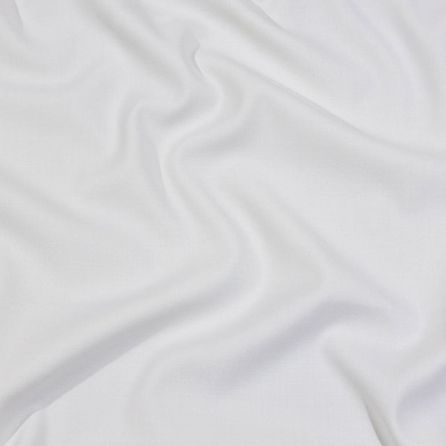 Italian Off White Double Face Stretch Super 160 Virgin Wool Twill Suiting