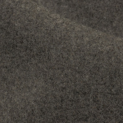 Balenciaga Italian Heathered Gray Felted Virgin Wool Double Cloth Coating Detail