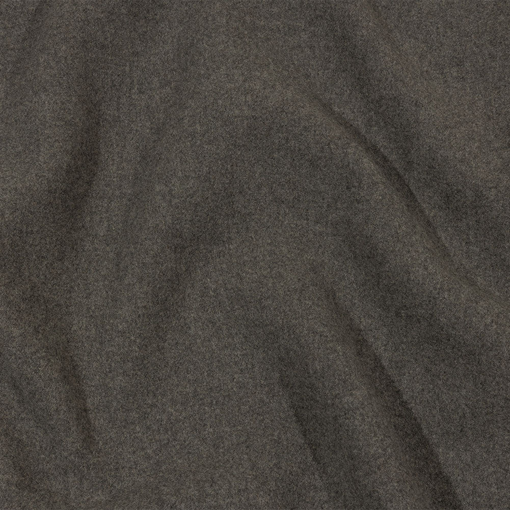 Balenciaga Italian Heathered Gray Felted Virgin Wool Double Cloth Coating