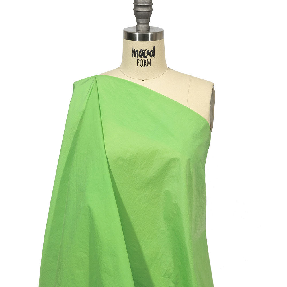 Balenciaga Italian Lime Crinkled Nylon Drape