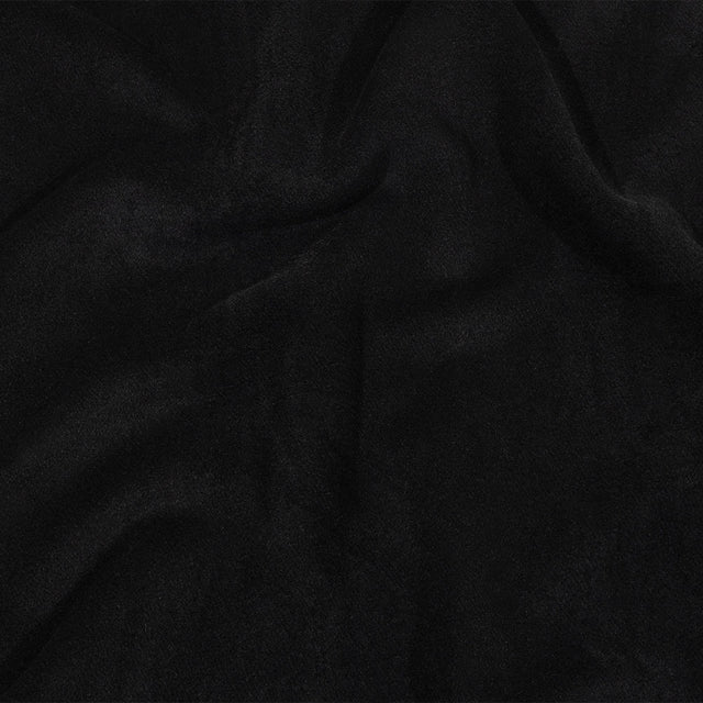 Balenciaga Italian Black Brushed Blended Camel Hair Twill Coating