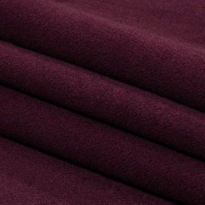 Balenciaga Italian Wine Red Brushed Blended Camel Hair Twill Coating Folded