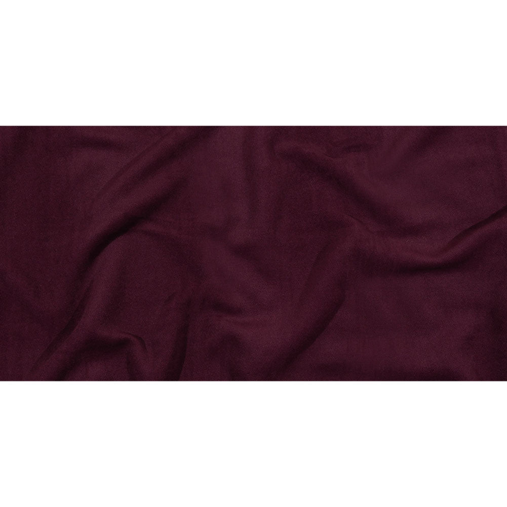 Balenciaga Italian Wine Red Brushed Blended Camel Hair Twill Coating Full