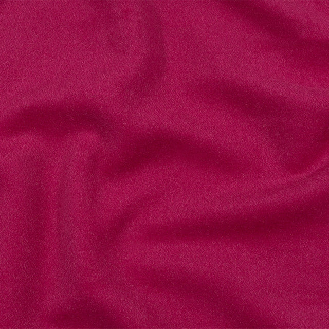 Balenciaga Italian Magenta Brushed Blended Camel Hair Twill Coating