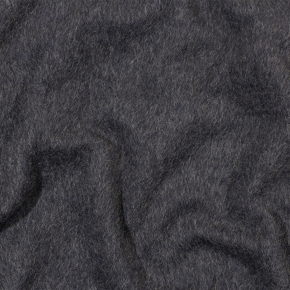 Fur-Like Alpaca and Wool Coating by Balenciaga - Heathered Silver and Black - Made in Italy