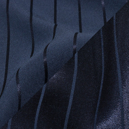 Balenciaga Italian Peacoat Tonal Satin Like Stripes Acetate and Viscose Jacquard Detail