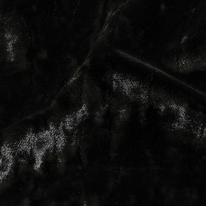 Balenciaga Italian Black Alligator Embossed Rayon and Polyester Crushed Velvet Detail