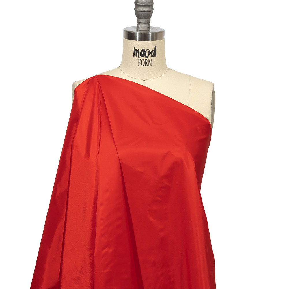 Balenciaga Italian Red Lightweight Nylon Twill Drape