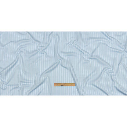 Balenciaga Italian Baby Blue and White Cotton Blend Jacquard Knit Drape