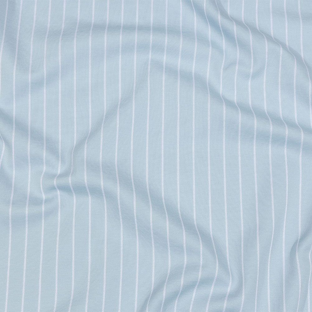 Balenciaga Italian Baby Blue and White Cotton Blend Jacquard Knit