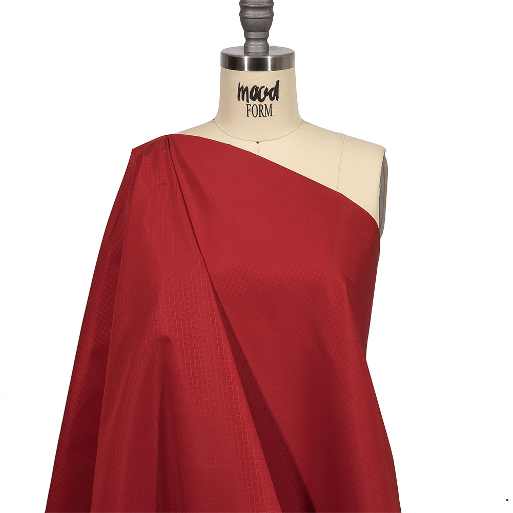 Balenciaga Italian Red Polyester Ripstop Drape