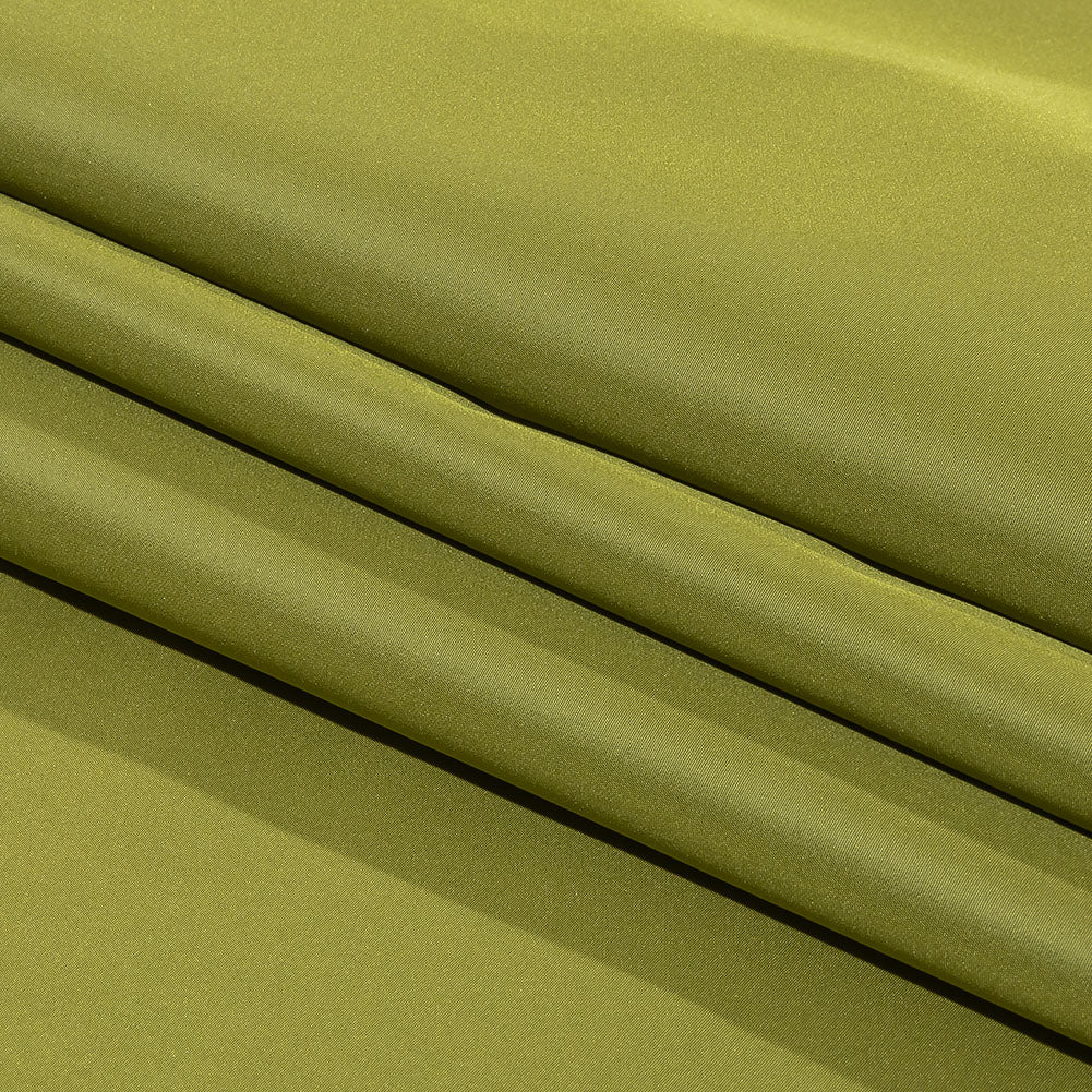 Balenciaga Italian Pea Green Polyester and Viscose Micro Faille Folded