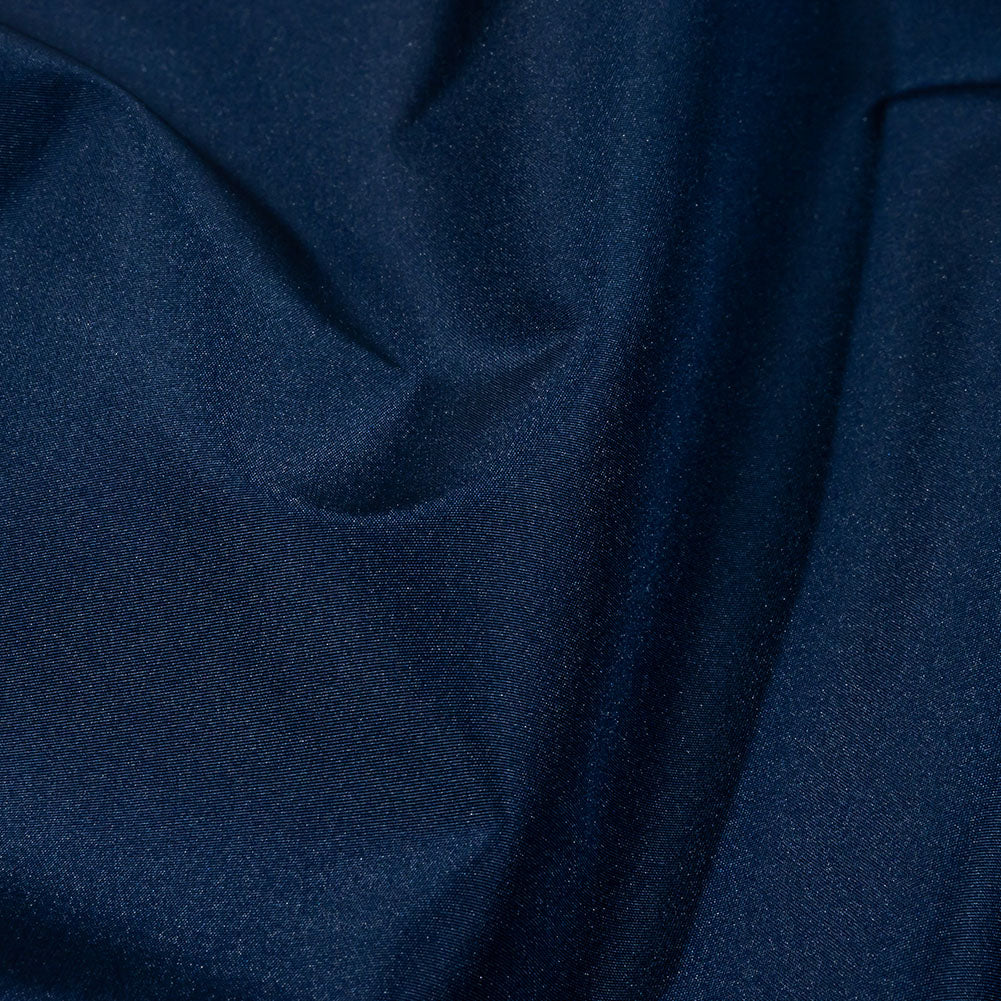 Balenciaga Italian Dark Blue Polyester and Viscose Micro Faille Detail