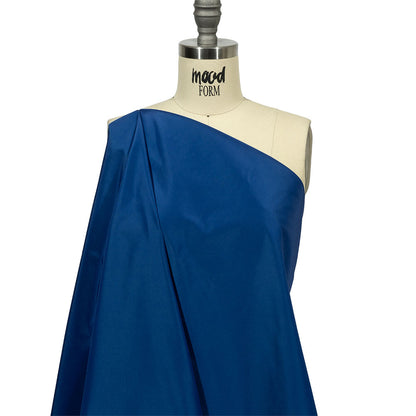 Balenciaga Italian Blue Polyester and Viscose Micro Faille Drape