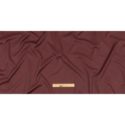 Balenciaga Italian Red, Navy and Brown Checked Stretch Nylon and Viscose Jacquard Knit Full