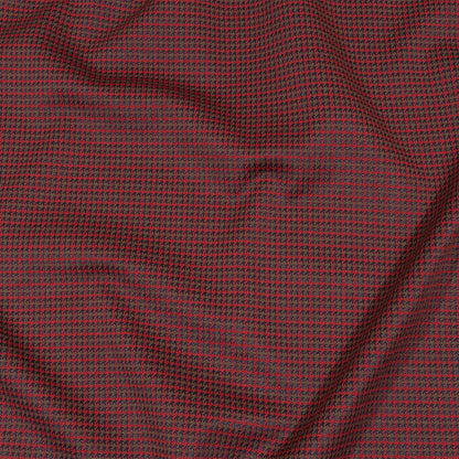 Balenciaga Italian Red, Navy and Brown Checked Stretch Nylon and Viscose Jacquard Knit