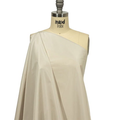 Balenciaga Italian Light Beige Polyester and Viscose Micro Faille Drape