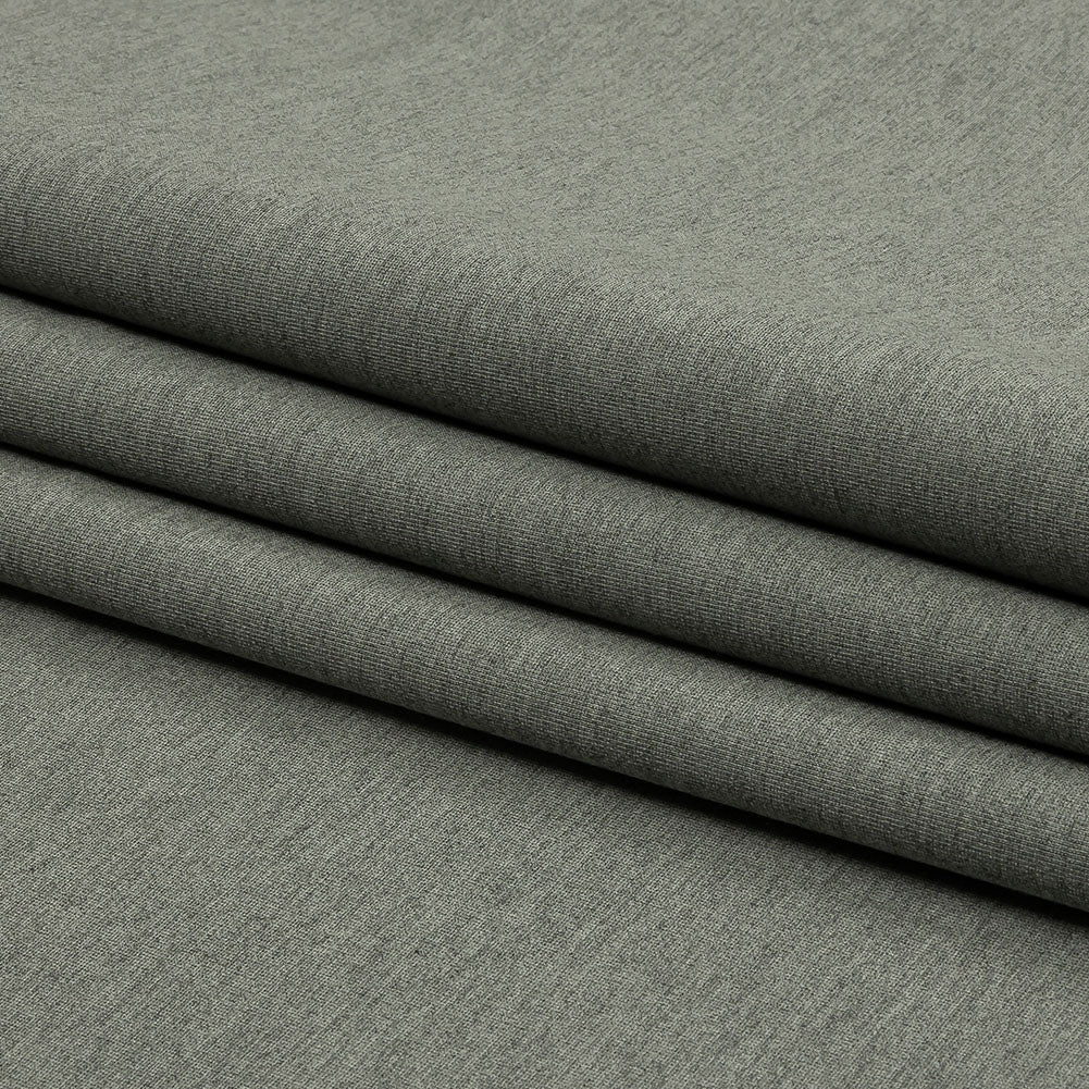 Stretch Ponte Knit - Light Heathered Gray - Papilio Collection - Folded