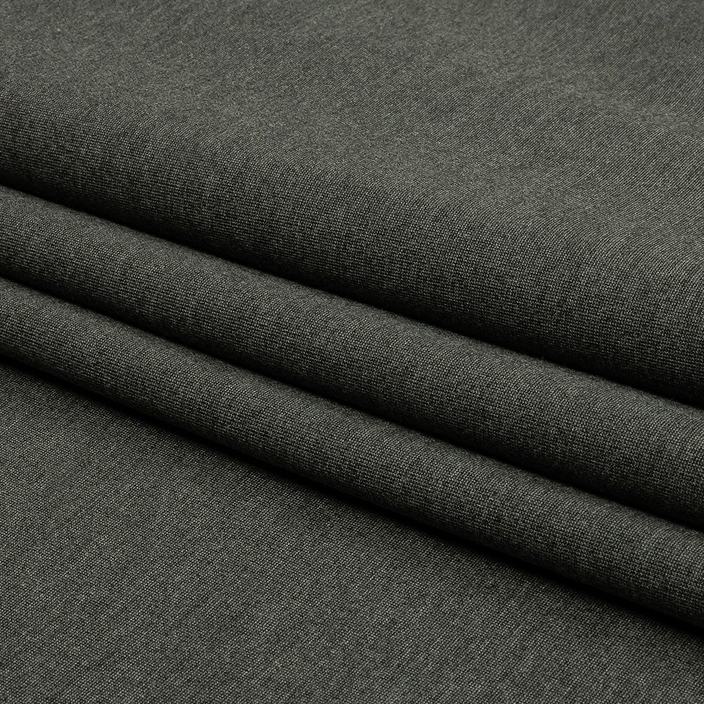 Stretch Ponte Knit - Dark Heathered Gray - Papilio Collection - Folded