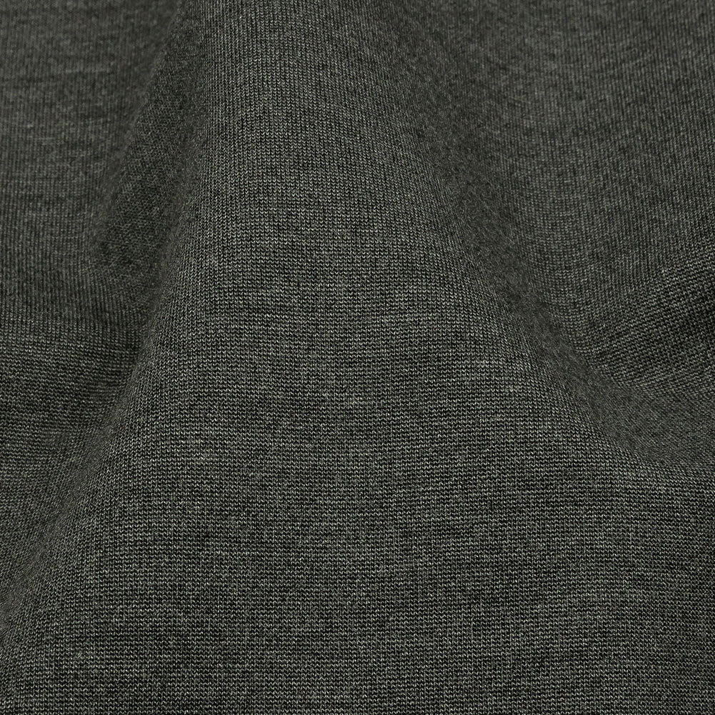 Stretch Ponte Knit - Dark Heathered Gray - Papilio Collection - Detail