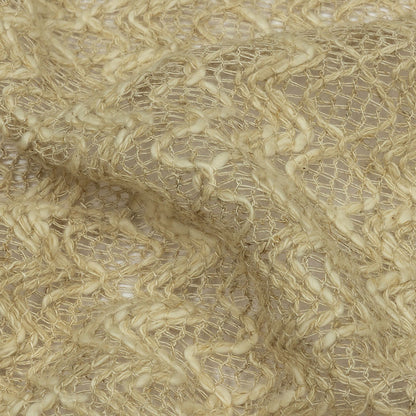 Famous Designer Natural Zig Zags and Diamonds Linen and Cotton Novelty Woven Detail
